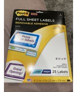 3M Post-it Super Sticky Labels - Name Badge, Full Sheet - £9.34 GBP