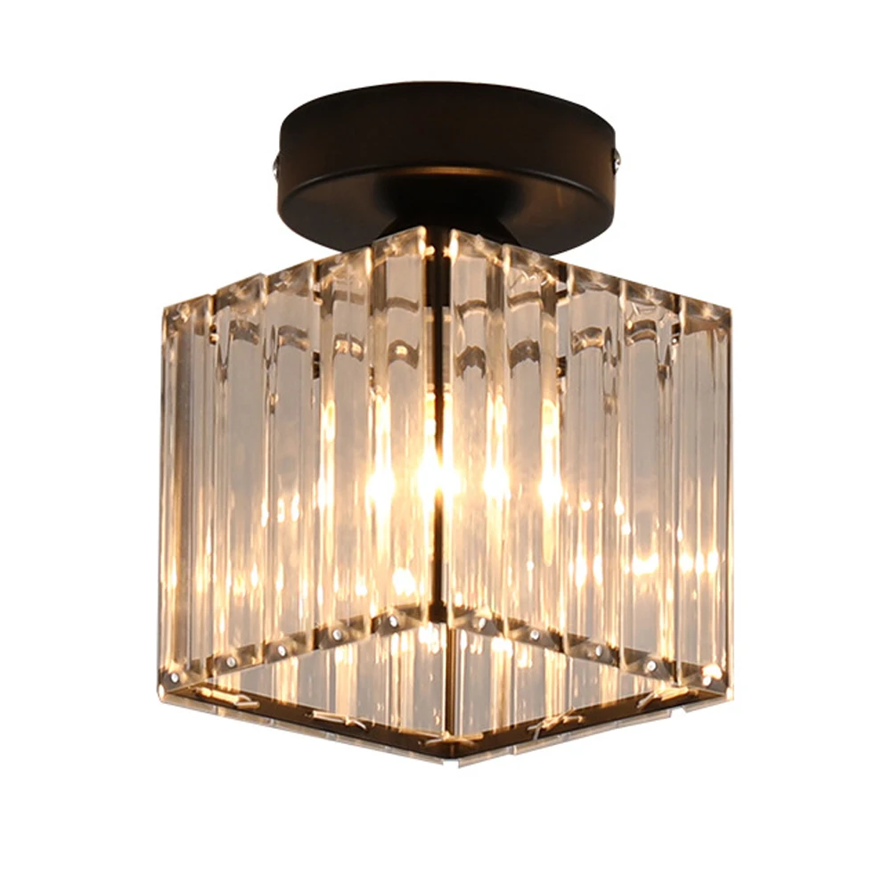   Wrought  Cylindrical LED Ceiling Lamps for Living Room room Crystal Square Lam - £170.74 GBP
