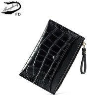 Hion small coin purse female short pu leather wallet mini card holder ultra thin zipper thumb200
