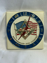 Vtg Masonic Freemason Brotherhood God Country Compass Square Flag Wall C... - £31.89 GBP