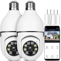 Light Bulb Security Camera Wireless Outdoor Indoor 2.4G 5G WiFi Security Cameras - £45.03 GBP