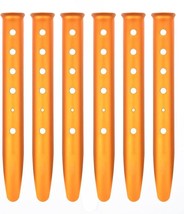 Aluminum Tent Stakes Heavy Duty - 6Pcs Ground Stakes Heavy Duty Camping ... - $35.93