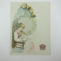Victorian Trade Card Garland Stoves Michigan Mother Girl Sit Chair Bells... - $19.99