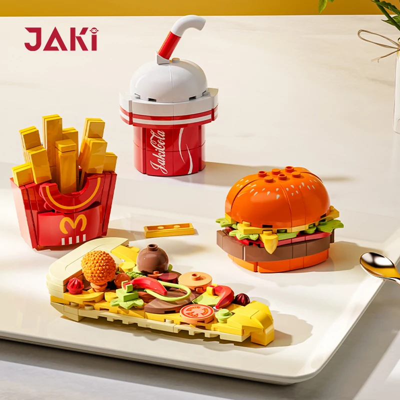 JAKI Ideas Refrigerator Sticker Burger Fries Pizza Sandwich Coke Fridge Stickers - £10.82 GBP