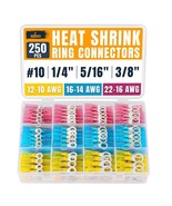 Heat Shrink Ring Terminal Kit 22–10 AWG 250–500PCS Waterproof Copper Con... - $431.54 MXN+