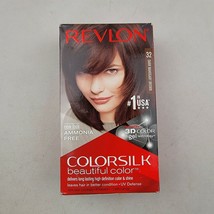 Revlon ColorSilk Hair Color 32 Dark Mahogany Brown 1 Application Ammonia... - £3.78 GBP