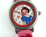 Disney Snow White Face Watch Pink Band w/ Darker Hearts MC0253 Fits 6.25... - £50.05 GBP