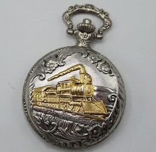 Ferrovia Vapore Locomotiva Goffrato Oro Custodia Tono Regalo Tasca Watch... - £27.91 GBP