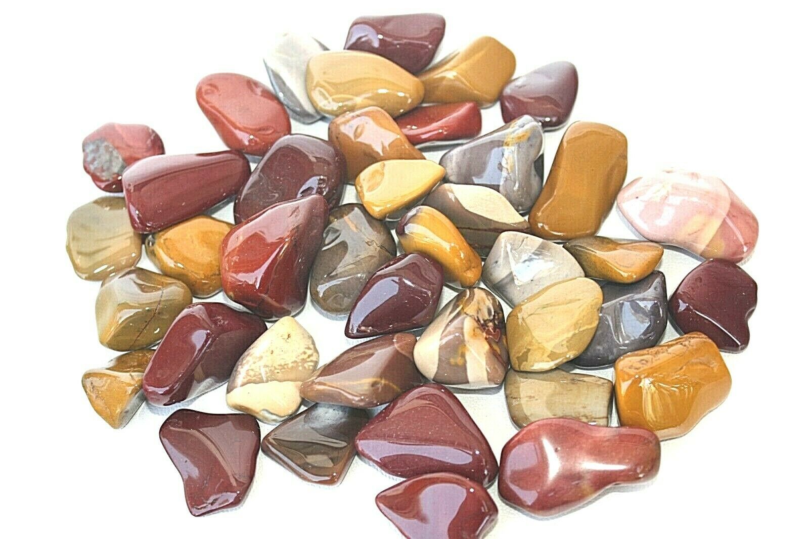 One Mookaite 20-25mm Tumbled Stone Reiki Healing Crystal Protection Spirits - $1.93