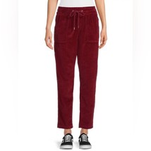 Time And Tru Corduroy Ruby Burgundy Pant With Adjustable Waist String Si... - £19.71 GBP