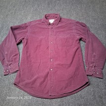 * Woolrich Shirt Men Medium Plum Button Up Single Pocket Long Sleeve Shirt - $13.93