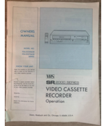 SR 2000 Series Video Cassette Recorder: User Manual: Sears, VHS, Vintage... - $8.90