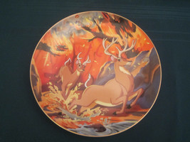 FLIGHT FROM THE FIRE Collector Plate DISNEY&#39;S BAMBI Disney 1st Edn. Coll... - £18.84 GBP