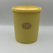 Vintage Tupperware Cookies Pattern Harvest Gold Lidded Canister 807-4 80... - $372.61 MXN