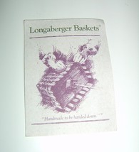 Vintage 1996 Longaberger Pumpkin Halloween Basket Romance Card ONLY - $36.03 MXN