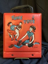 Tune Tote 45 Rpm Records Case Vintage Bobby Soxers Ponytail 50s 60s - £15.83 GBP