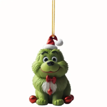 Holiday Acrylic Car Ornament Backpack Access Tree Decor - New - Grinch Dog - £10.29 GBP