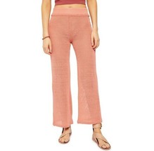 Free People Womens S Rose Pink Open Knit Summer Nights Wide Leg Pants NWT - £38.38 GBP