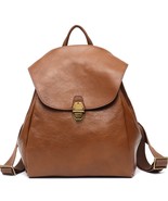 Retro Flap Backpack For Women Genuine Leather Shoulder Bag Female Real L... - £128.35 GBP