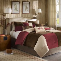 Madison Park Cozy Comforter Set Casual Blocks Design All Season,, 7 Piece - £92.14 GBP