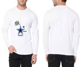 Dallas Cowboys Team Cotton Long Sleeve White T-Shirt - £7.90 GBP+