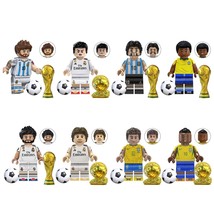 Otball players ronaldo messi neymar luka modric benzema minifigures set lego compatible thumb200