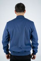Mens Platini Bamber Jacket with Lion Rhinestone Design Zip up BMJ8133 Blue image 3