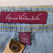 Gloria Vanderbilt Skort Women's Size 12 Blue Denim Utility Pockets Mini Casual image 3