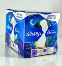 Always Infinity Flex Foam Pads Size 5 Extra Heavy Overnight Unscented 11 Count - £7.78 GBP