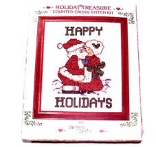 New Berlin Co Christmas Counted Cross Stitch Kit Happy Holidays Santa Cl... - $14.80