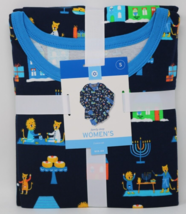 Women&#39;s Holiday Hanukkah Print Matching Family Pajama Set Wondershop Blue Small - £15.46 GBP