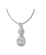 Kay Jewelers Lab-Created White Sapphire Necklace Sterling Silver - $109.10 CAD