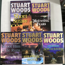 Stuart Woods hardcover Short Straw Son Of Stone Strategic Moves Shoot Him If  X5 - £19.34 GBP