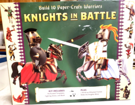 Paper Craft Build 10 Warriors Knights In Battle Kit Sterling Innovation NIB - $18.70