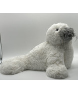 Pier One White Seal Plush Decor Foam Stuffed adorable lightweight - £12.86 GBP