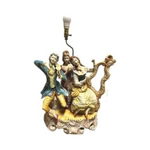 Capodimonte Porcelaine Lamp Three Figurine &amp; Musical Pieces HUGE  Vintag... - £395.03 GBP