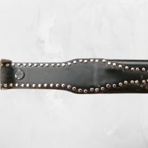 Nocona Black Leather Belt Square Silver Conchos Size 24" image 6