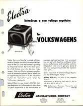 Vintage Electra Voltage Regulators Volkswagens Sales Dealer Advertising Brochure - £12.28 GBP