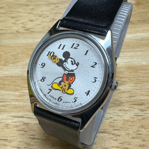 Vintage Lorus Disney Quartz Watch Y131 Unisex Silver Mickey Analog New Battery - £22.32 GBP