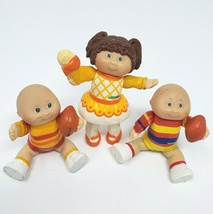 3 Vintage 1983 Baby Cabbage Patch Kids Boy &amp;Girl Poseable Pvc Action Figure Toy - £26.29 GBP