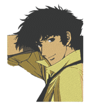Anime Embroidery Pattern Cowboy Bebop Spike Pose - £3.98 GBP