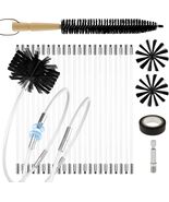 30 Feet Chimney Brush Cleaning Kit 4&quot; Heavy Duty Brush 23 Flexible Rods ... - $35.99
