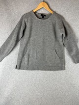 J Crew Merino Wool Pullover Sweater Womens M Minimalist Front Pockets  - £26.89 GBP