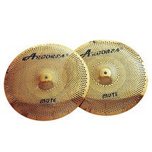 Low Volume Cymbal Mute Cymbal Golden High Quality Drum Cymbal For Practice (14"H - £88.93 GBP