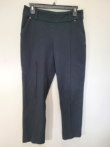 Sundance Women&#39;s Black Stretch Straight Leg Pants Pintuck Size 8P Side Zip - €13,87 EUR