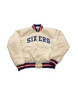 Rare Vintage Starter Philadelphia 76ers Sixers NBA White Satin Jacket Me... - $2,734.40 MXN