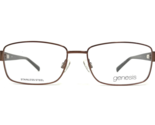 Genesis Eyeglasses Frames G4031 200 BROWN Rectangular Full Rim 54-16-140 - $55.97
