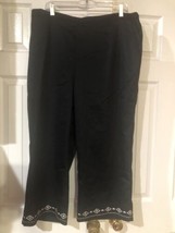 Alfred Dunner Pull On Back Elastic Capri Pants  women size 18 W - £15.81 GBP