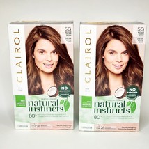 2 Clairol Natural Instincts Semi-Permanent Hair Color #5G Medium Golden Brown - £15.11 GBP