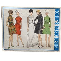 Vogue’s Basic Design Pattern 1976 Misses One Piece Dress In 2 Lengths Sz 8 - £11.71 GBP
